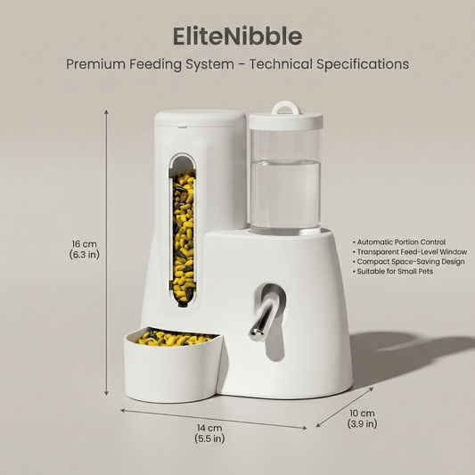Bravonne EliteNibble Feeding Station Top View — Easy-Fill Food Hopper for Hamsters and Rabbits | Bravonne