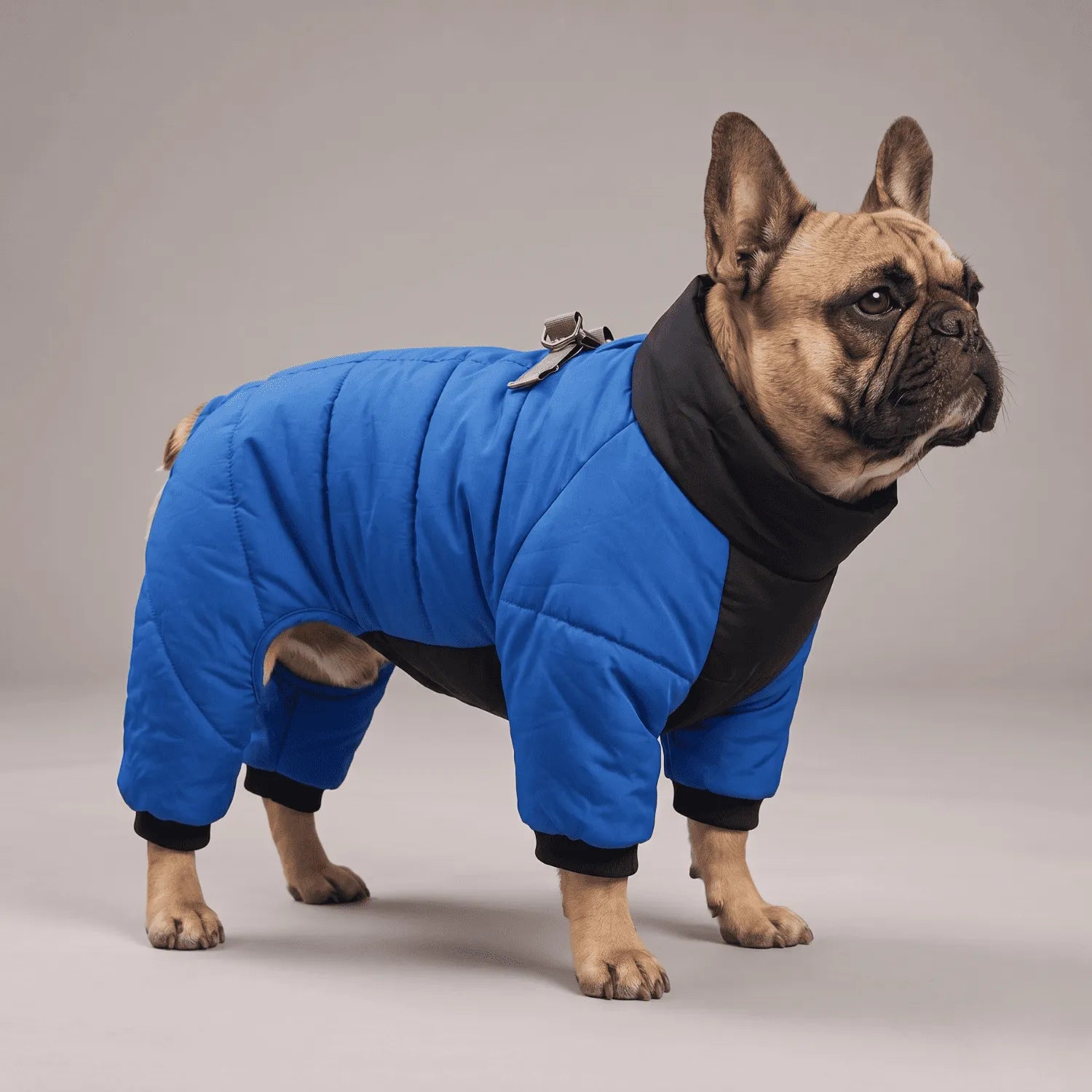 Bravonne RoyalBark Premium Dog Coat Blue Variant — Adjustable Velcro Straps for Secure Fit | Bravonne