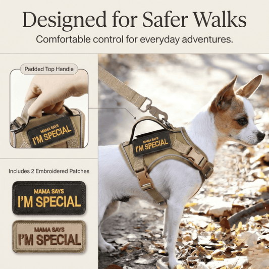 Bravonne EliteCare Dog Harness Back View — Durable D-Ring Lead Attachment for UK Dog Walking | Bravonne