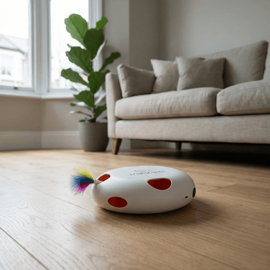 Bravonne LuxePaw Cat Toy Orange Variant — Auto-Rotating Base Keeps Cats Entertained for Hours | Bravonne