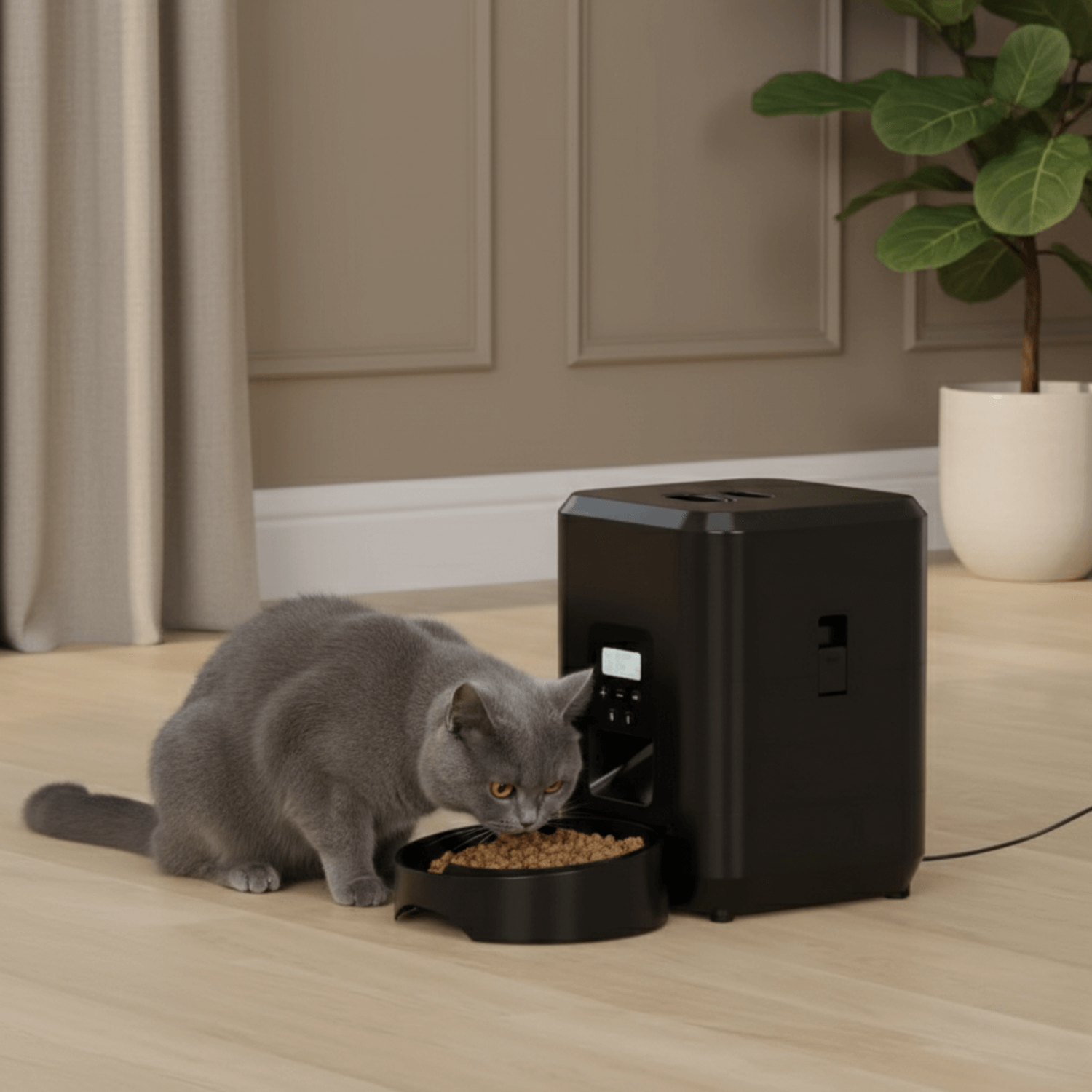 Bravonne SmartBowl Pro Feeder Display Panel — Set Portion Size and Feeding Schedule via App or Button | Bravonne