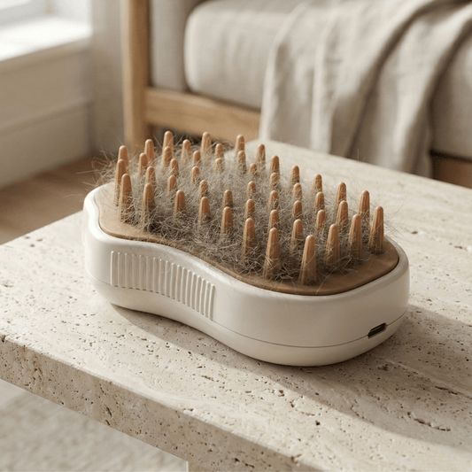 Bravonne PurePaw Cat Grooming Brush in Use — Calming Massage Reduces Stress in Anxious Cats | Bravonne
