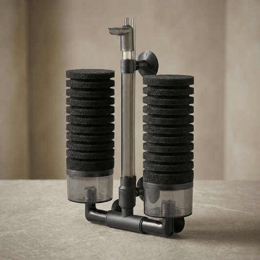 Bravonne AquaVital Max Filter Side View — Compact Design Fits Most Fish Tanks | Bravonne