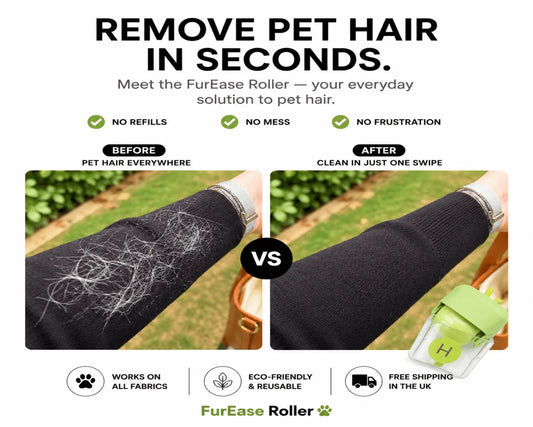 Bravonne FurEase Roller Pro vs Standard Lint Roller — Eco-Friendly, Long-Lasting Pet Hair Remover | Bravonne