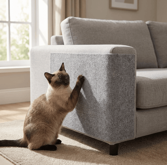 Bravonne PawGuard Premium Sofa Scratch Protector Dark Grey — Durable Cat Scratch Guard for Sofas and Armchairs | Bravonne